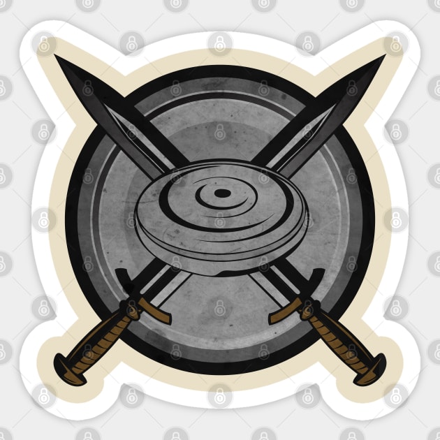 Swords Ultimate Frisbee Sticker by CTShirts